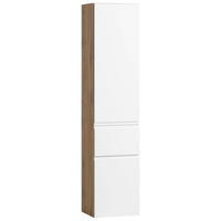 HOCHSCHRANK 40/180/35 cm  - Weiss/Eiche Wotan, Modern, Holzwerkstoff (40/180/35cm) - Held