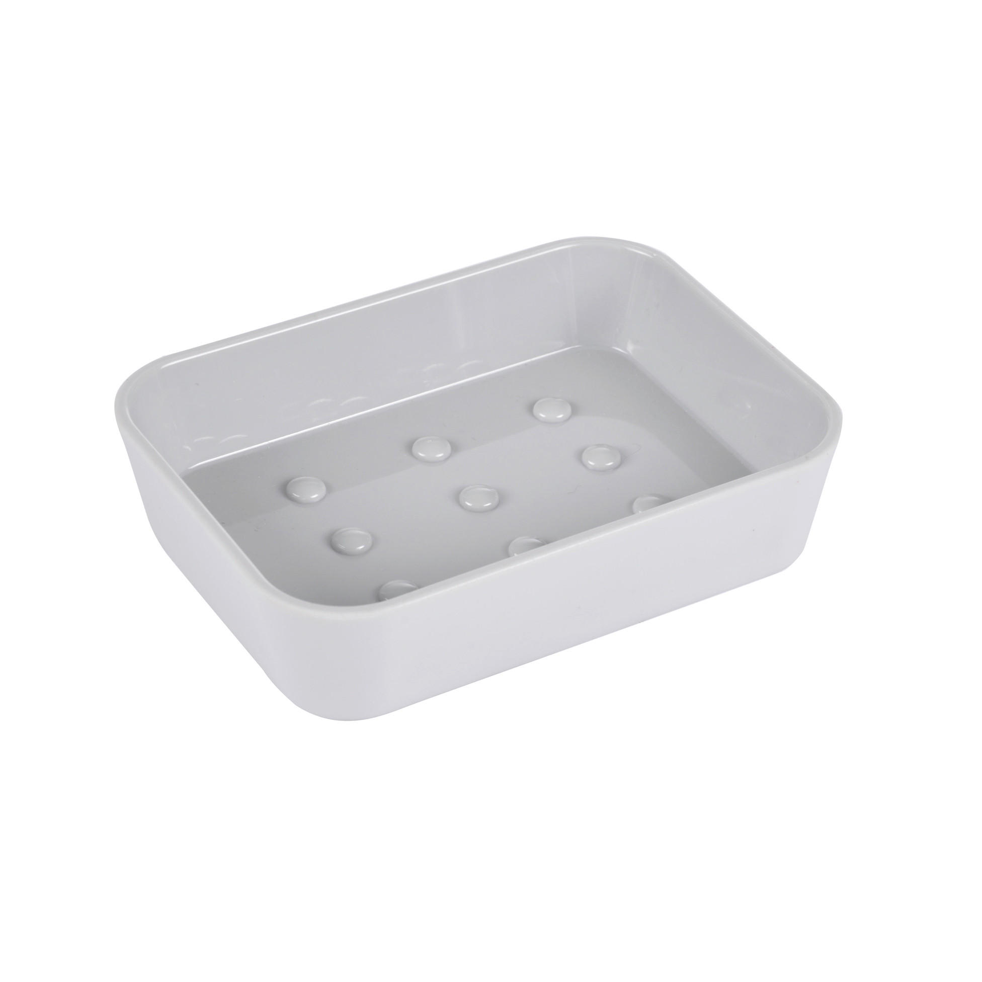 POSUDA ZA SAPUN svetlosiva plastika - svetlosiva, Osnovno, plastika (11,9/2,3/8,9cm) - Homeware