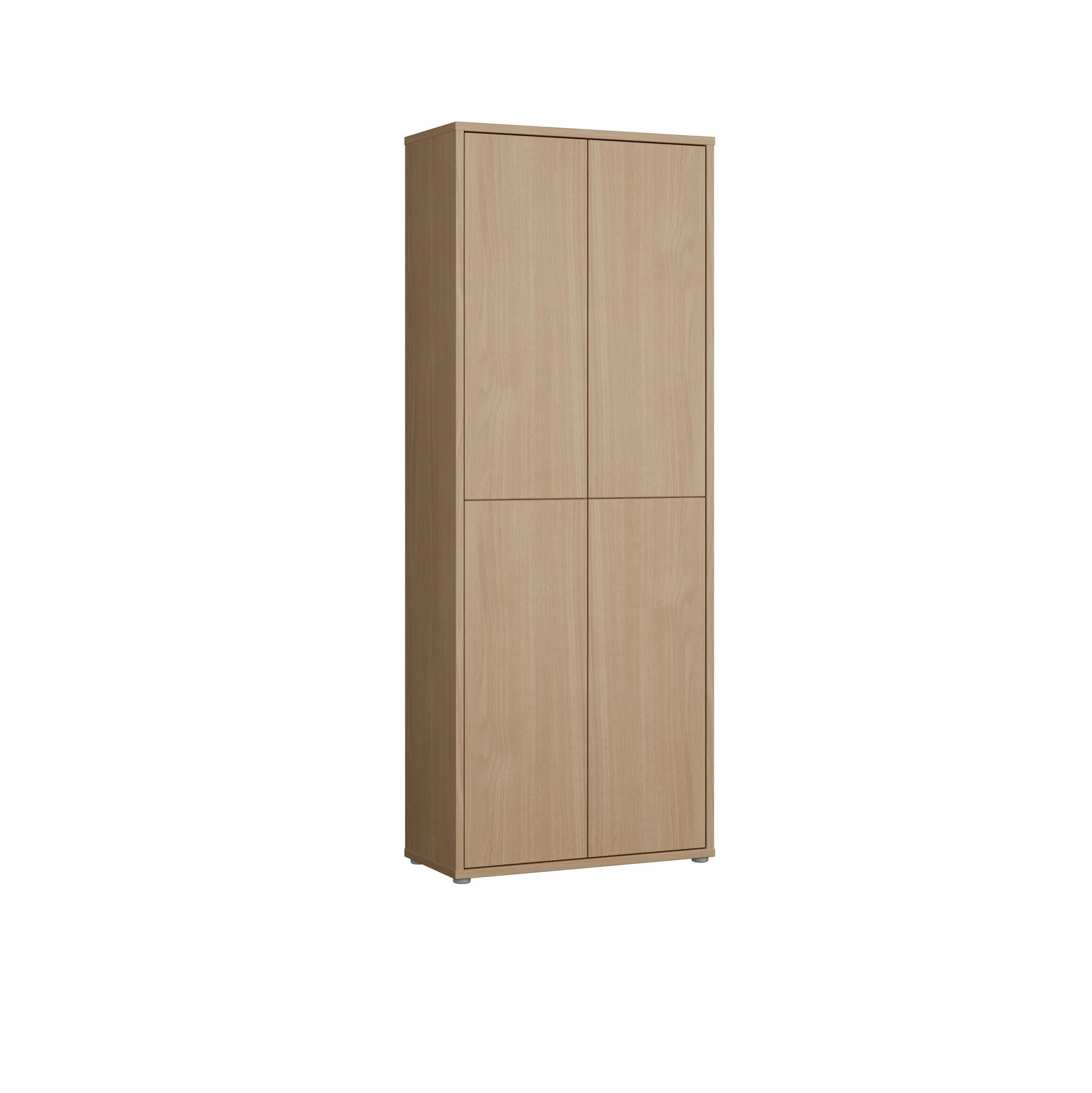 SCHUHSCHRANK Eichefarben  - Eichefarben/Grau, MODERN, Holzwerkstoff/Kunststoff (74,5/191.9/34,9cm) - Carryhome