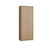 SCHUHSCHRANK Eichefarben  - Eichefarben/Grau, MODERN, Holzwerkstoff/Kunststoff (74,5/191.9/34,9cm) - Carryhome