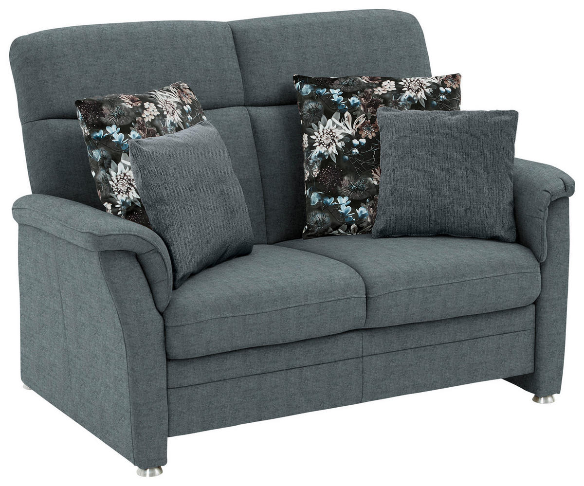 2-SITZER-SOFA Flachgewebe Grau  - Alufarben/Grau, Konventionell, Textil/Metall (142/100/89cm) - Beldomo Comfort