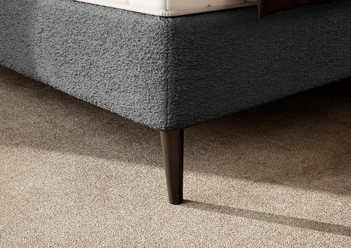 BOXSPRING-ÁGY 180/200 cm  antracit  - fekete/antracit, Design, faalapú anyag/textil (180/200cm) - Esposa