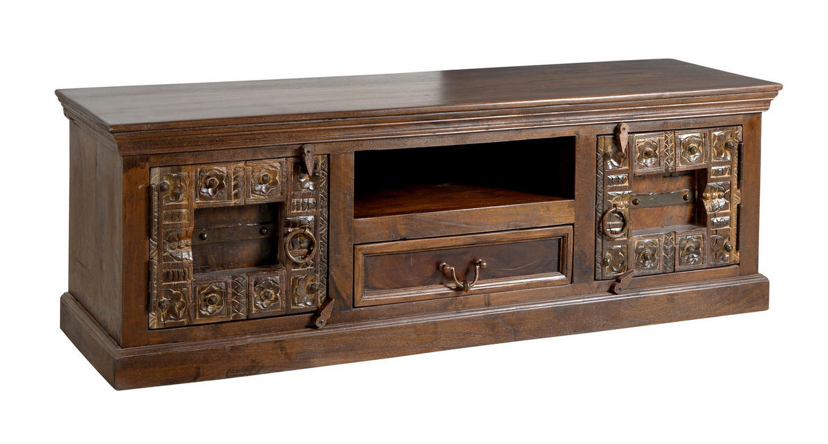 LOWBOARD  150/50/45 cm 1 Schublade(n)  - Schwarz/Braun, Design, Holz/Metall (150/50/45cm) - MID.YOU