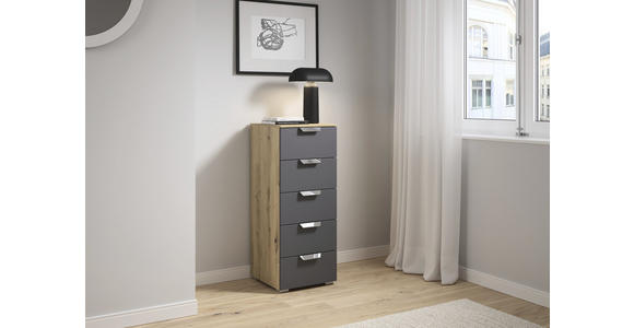 KOMMODE  in 40/100/42 cm  - Chromfarben/Dunkelgrau, Design, Holzwerkstoff/Metall (40/100/42cm) - Carryhome