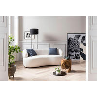 2-SITZER-SOFA  in Bouclé Weiß  - Schwarz/Weiß, MODERN, Kunststoff/Textil (170/70/95cm) - Livetastic