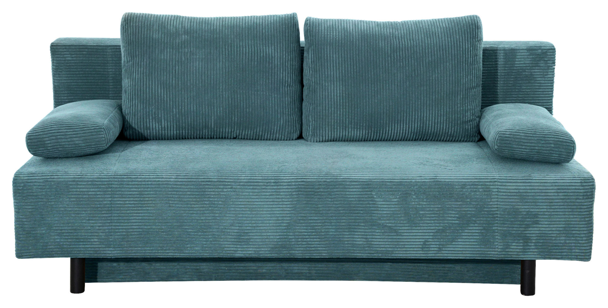 SOFA in Cord Graublau  - Türkis/Graublau, Konventionell, Holz/Textil (191/92/89cm) - MID.YOU