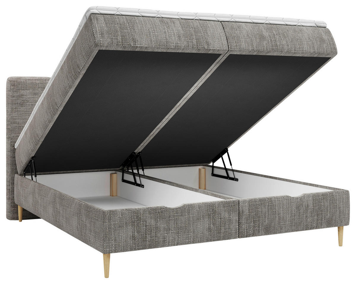 BOXBETT 180/200 cm  in Grau  - Buchefarben/Grau, MODERN, Holz/Holzwerkstoff (180/200cm) - MID.YOU