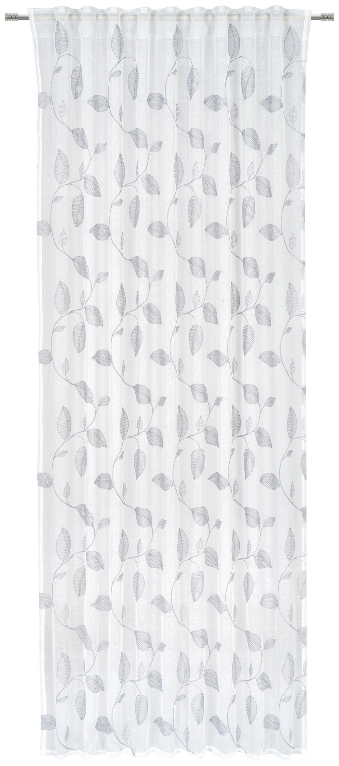 DRAPERIE CONFECțIONATĂ transparent  - gri deschis/alb, Konventionell, textil (140/245cm) - Esposa