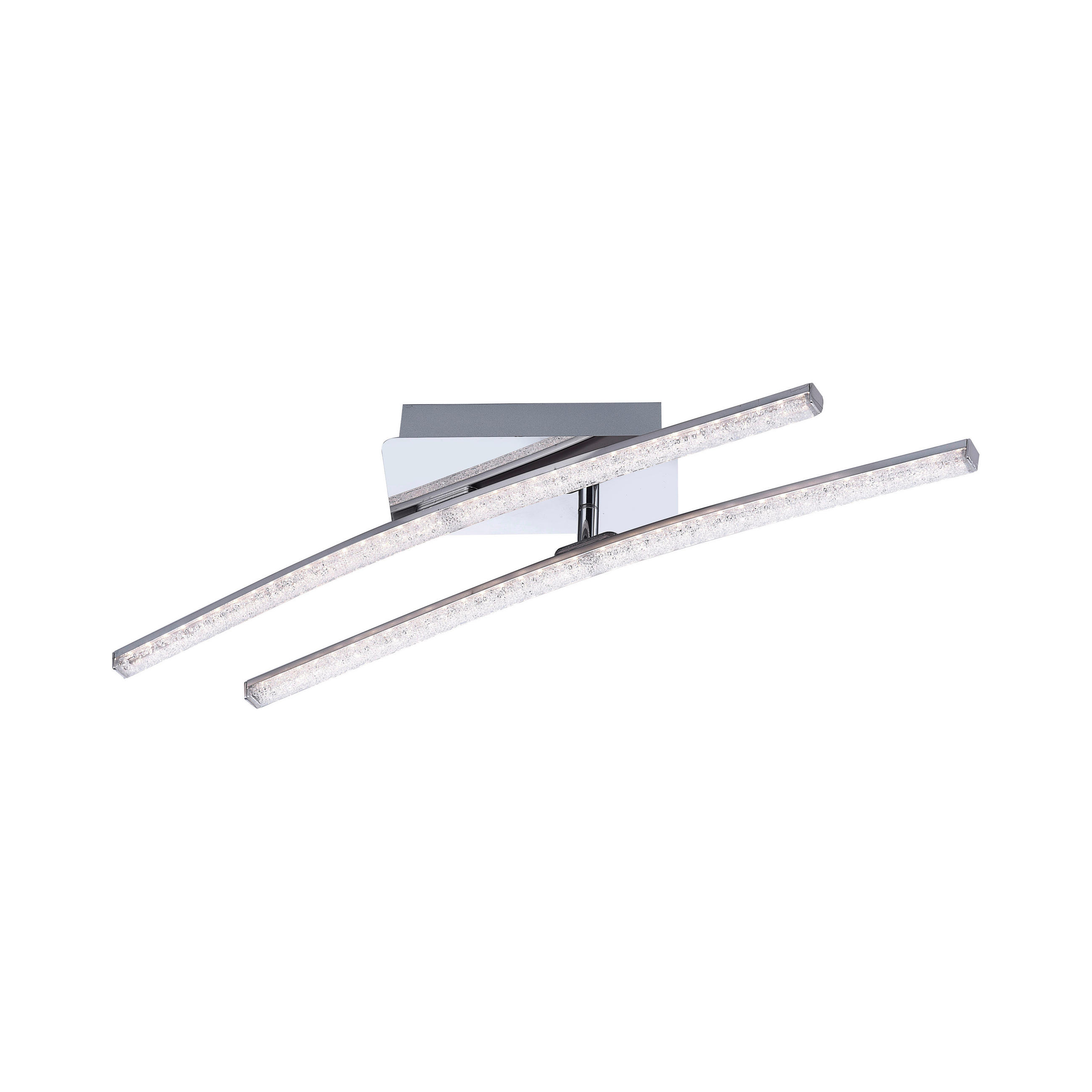 LED-DECKENLEUCHTE Simon 58/51/10 cm  - Chromfarben, Design, Metall (58/51/10cm)