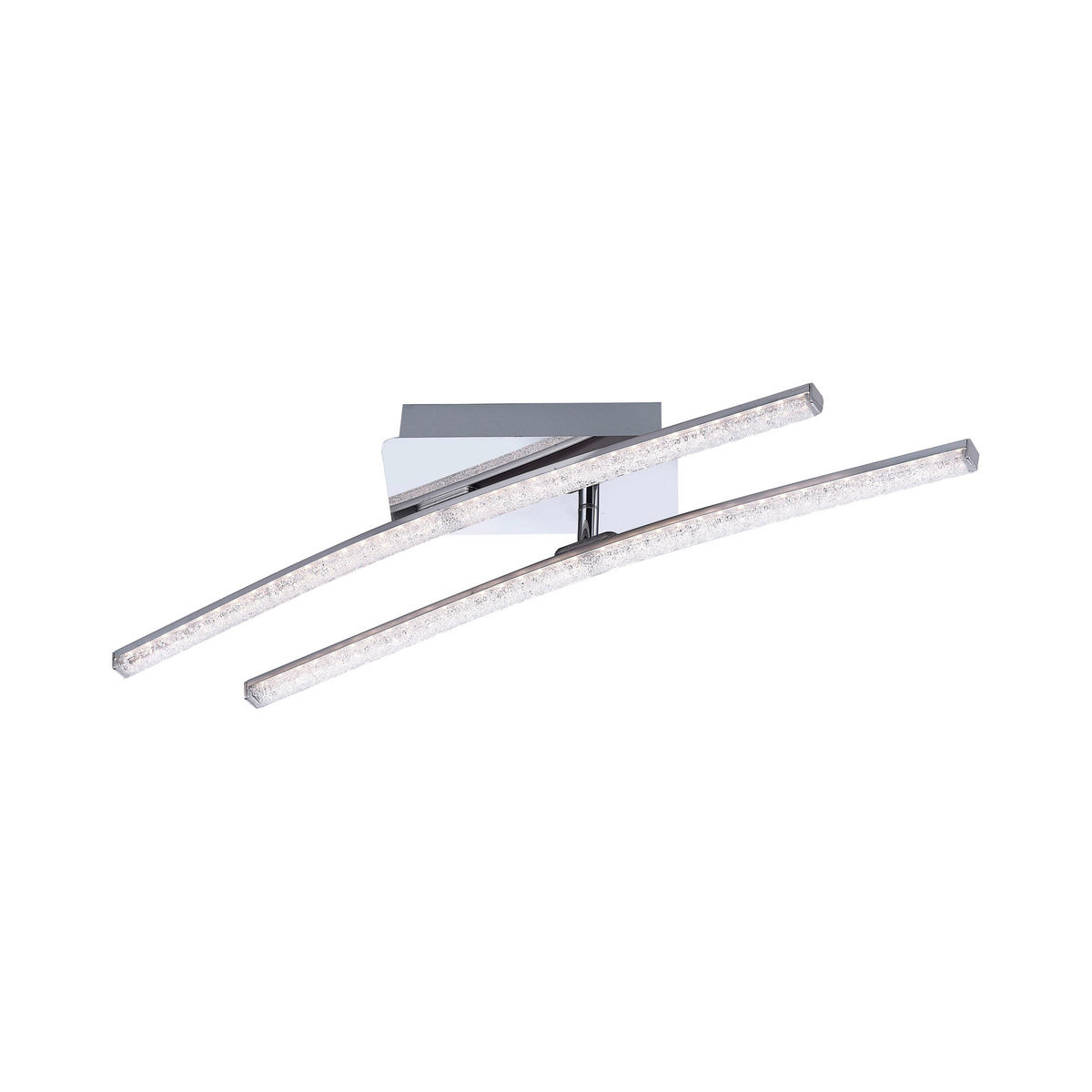 LED-DECKENLEUCHTE Simon 58/51/10 cm   - Chromfarben, Design, Metall (58/51/10cm) - Just Light