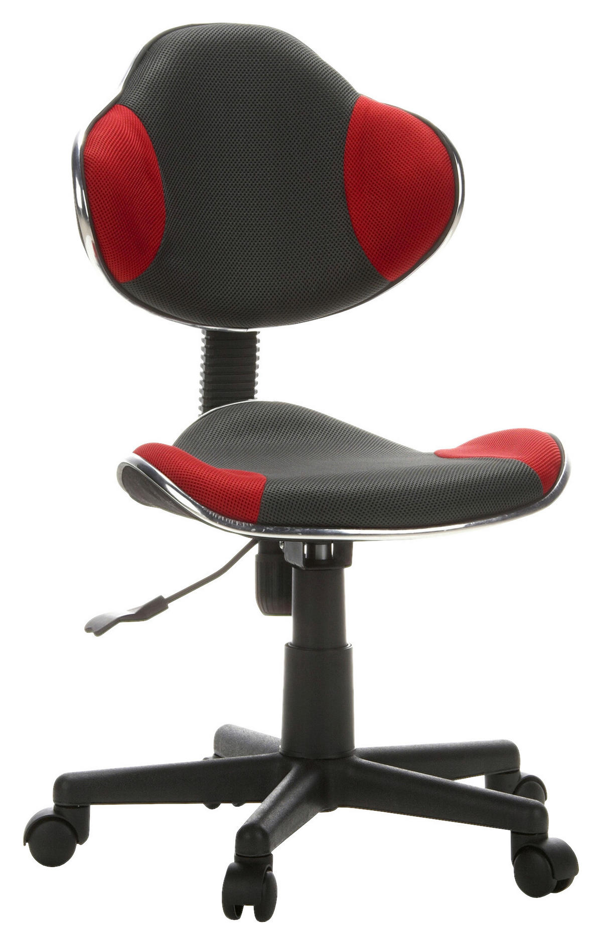 OTOČNÁ ŽIDLE PRO MLÁDEŽ, šedá, červená - šedá/červená, Basics, plast (45/86-101/42cm) - MID.YOU