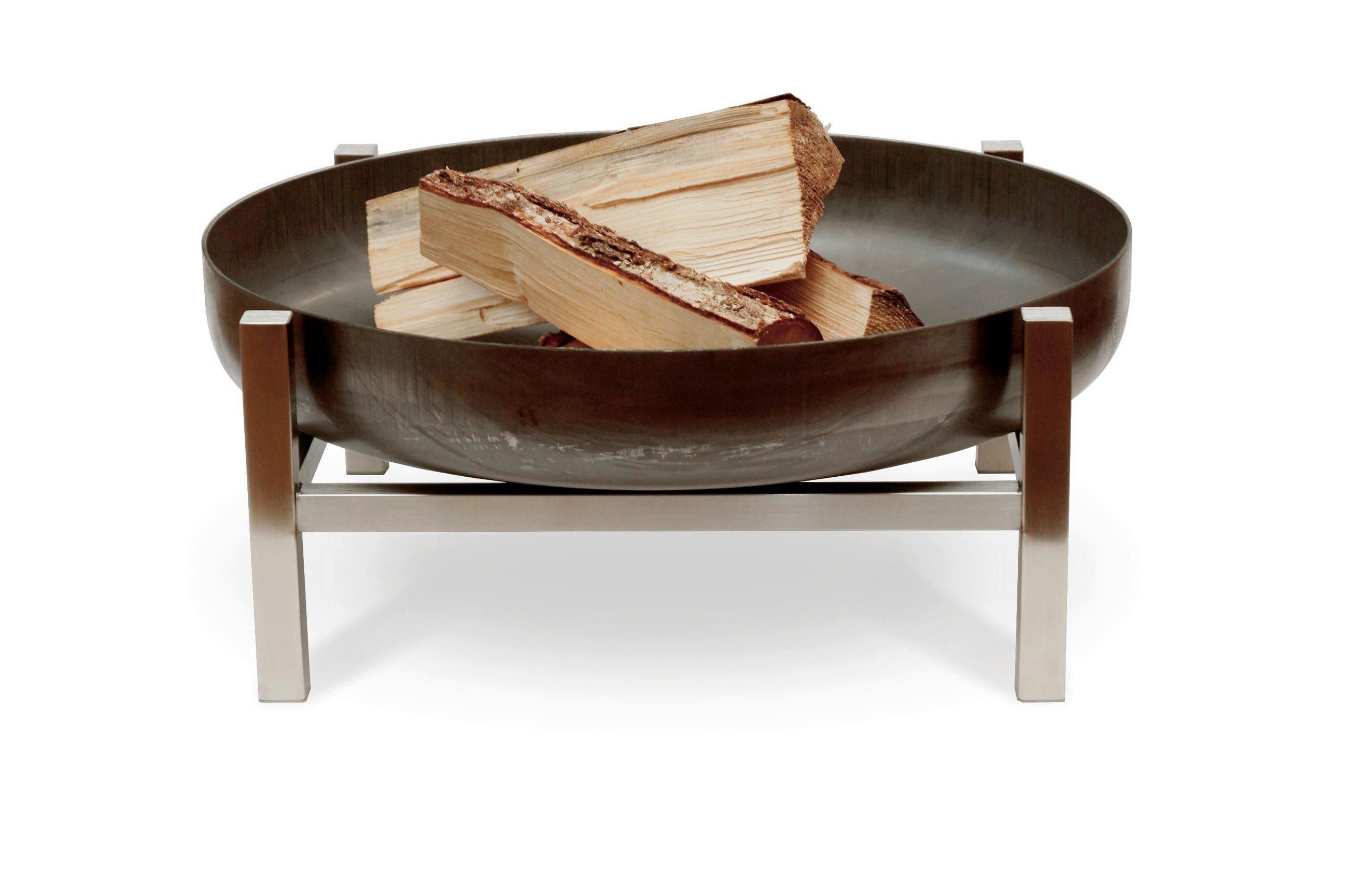 FEUERSCHALE SVENSKAV CUBE S 2055  - Edelstahlfarben/Rostfarben, Basics, Metall (63/63/25cm)