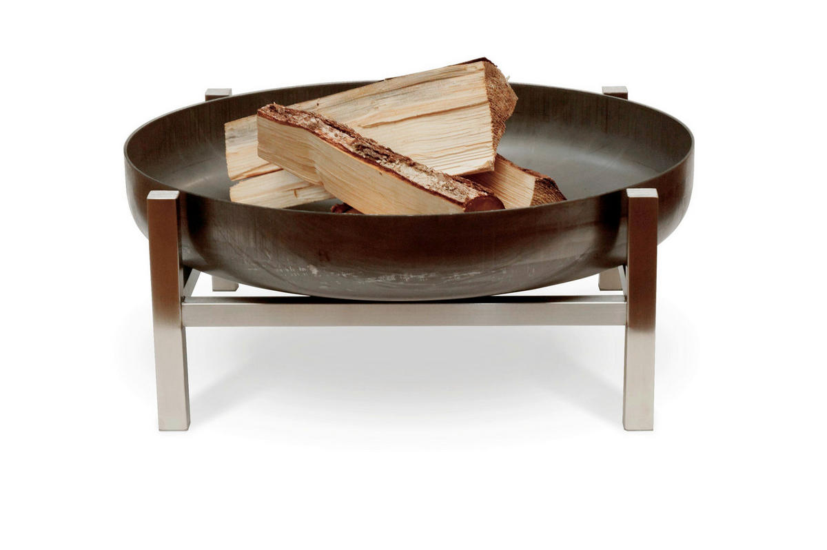 FEUERSCHALE SVENSKAV CUBE S 2055  - Edelstahlfarben/Rostfarben, Basics, Metall (63/63/25cm)