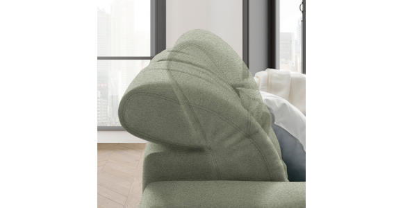ECKSOFA in Webstoff Grün  187/260 cm  - Chromfarben/Grün, Design, Textil/Metall (187/260cm) - Xora