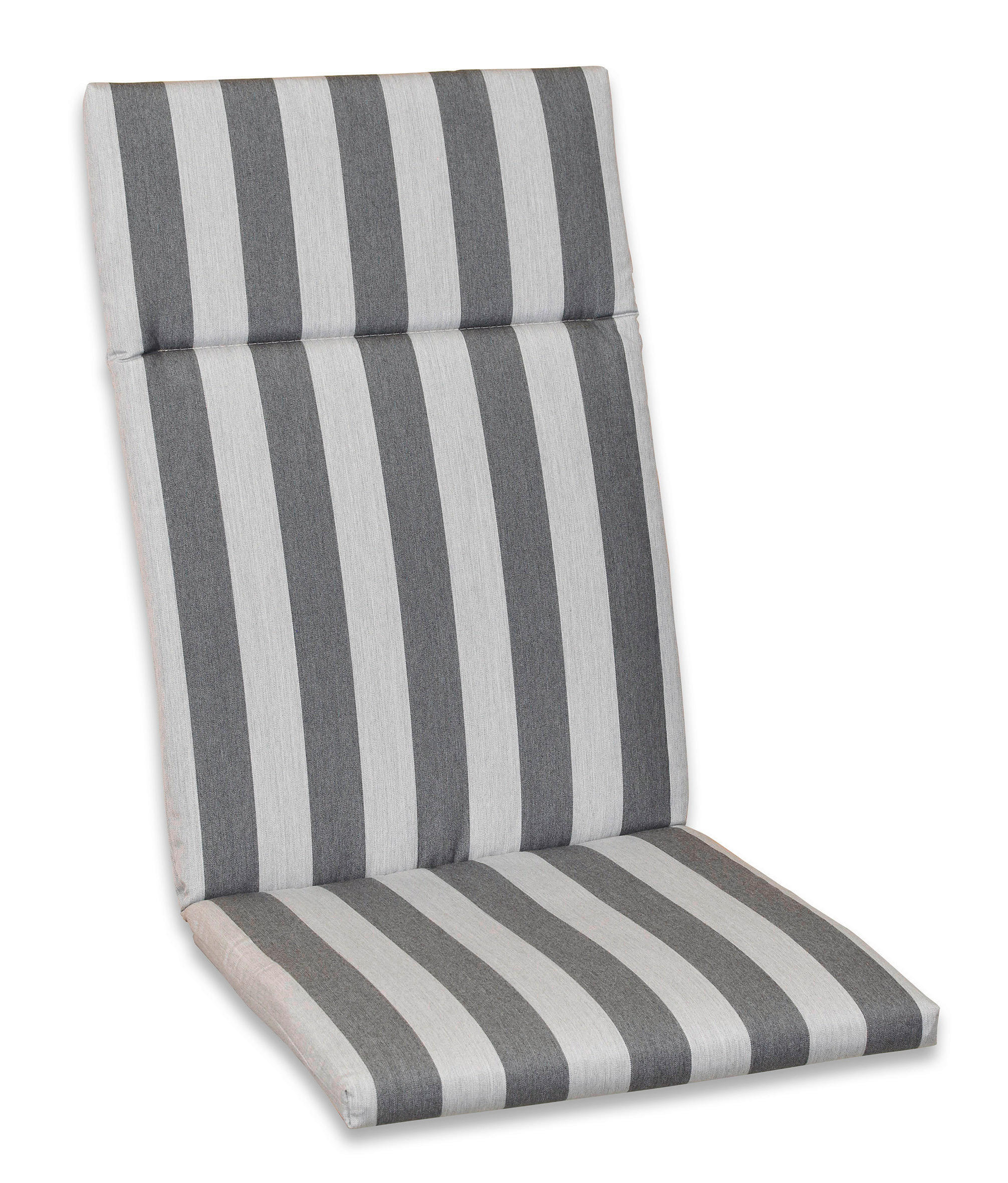 SESSELAUFLAGE Streifen  - Anthrazit/Hellgrau, Basics, Textil (50/4/120cm)