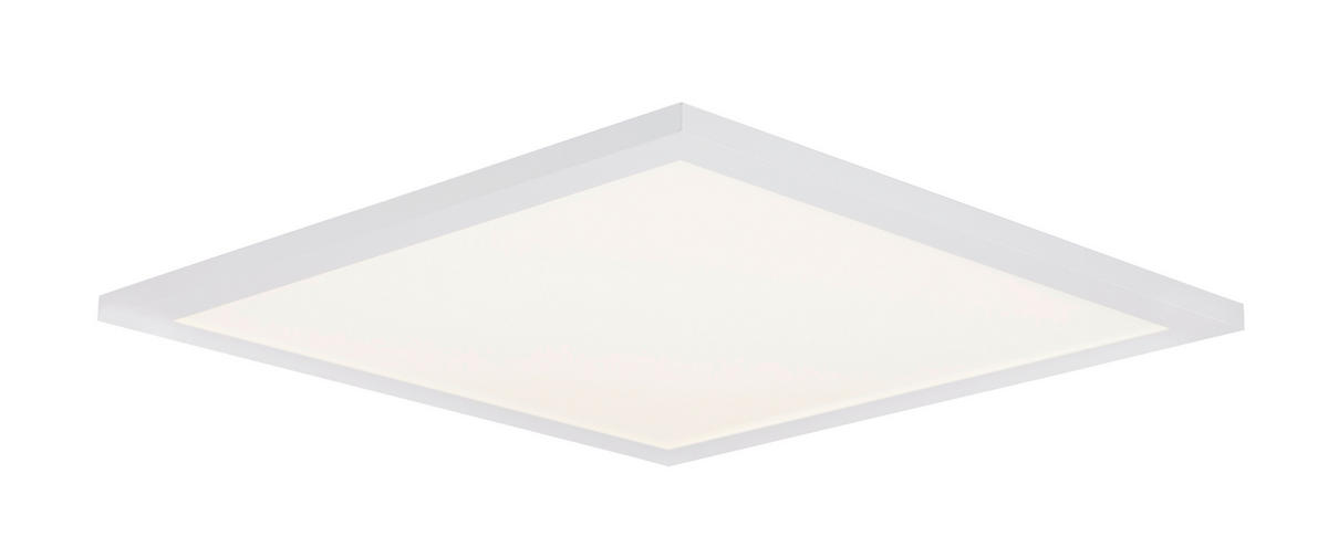 STROPNA LED-SVETILKA  Rosi 30 W//3000 K/230 V/ - bela/opal, Basics, kovina/umetna masa (45/45/5cm) - Globo