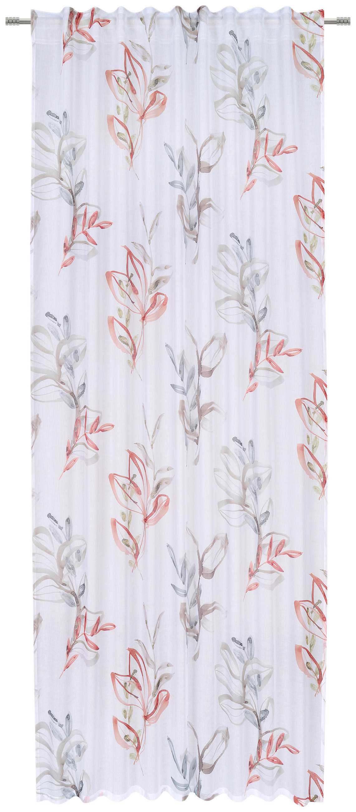 HOTOVÝ ZÁVES, polopriehľadné, 140/245 cm - terakota, Design, textil (140/245cm) - Esposa