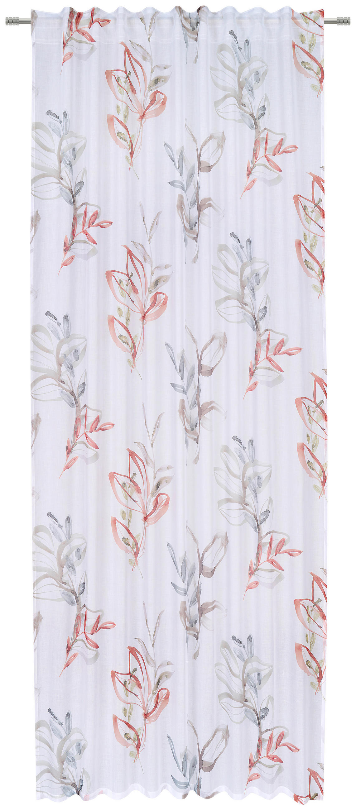 HOTOVÝ ZÁVES, polopriehľadné, 140/245 cm - terakota, Design, textil (140/245cm) - Esposa