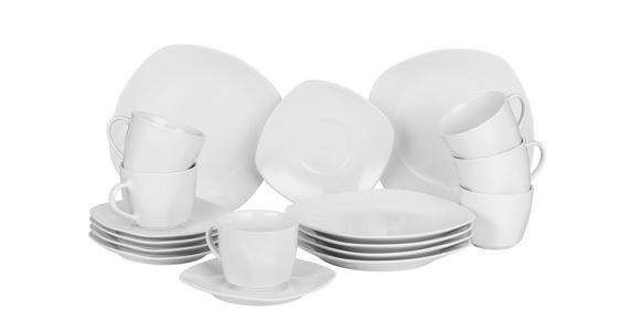KAFFEESERVICE Square Shape 18-teilig  - Weiß, Basics, Keramik - Boxxx