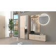 GARDEROBE 5-teilig  in 236/202/38 cm  - Kaschmir/Eichefarben, Design, Glas/Holzwerkstoff (236/202/38cm) - Xora