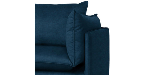 ECKSOFA in Samt Dunkelblau  - Schwarz/Dunkelblau, Design, Textil/Metall (200/241cm) - Carryhome