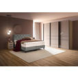 BOXSPRINGBETT 180/200 cm,  in Grau, Matratze, Topper, H3 = fest  - Schwarz/Grau, Design, Textil/Metall (180/200cm) - Esposa