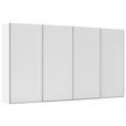 SCHWEBETÜRENSCHRANK 400/223/68 cm 4-türig Weiß, Weiß Hochglanz  - Weiß Hochglanz/Alufarben, Basics, Holzwerkstoff/Metall (400/223/68cm) - Novel