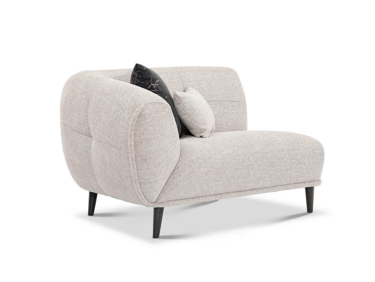 3-SITZER-SOFA in Bouclé Hellgrau  - Anthrazit/Hellgrau, Design, Holz/Textil (240/80/102cm) - Livetastic