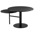 COUCHTISCH in Metall, Glas 87,5/65/45 cm  - Schwarz, Design, Glas/Metall (87,5/65/45cm) - Carryhome