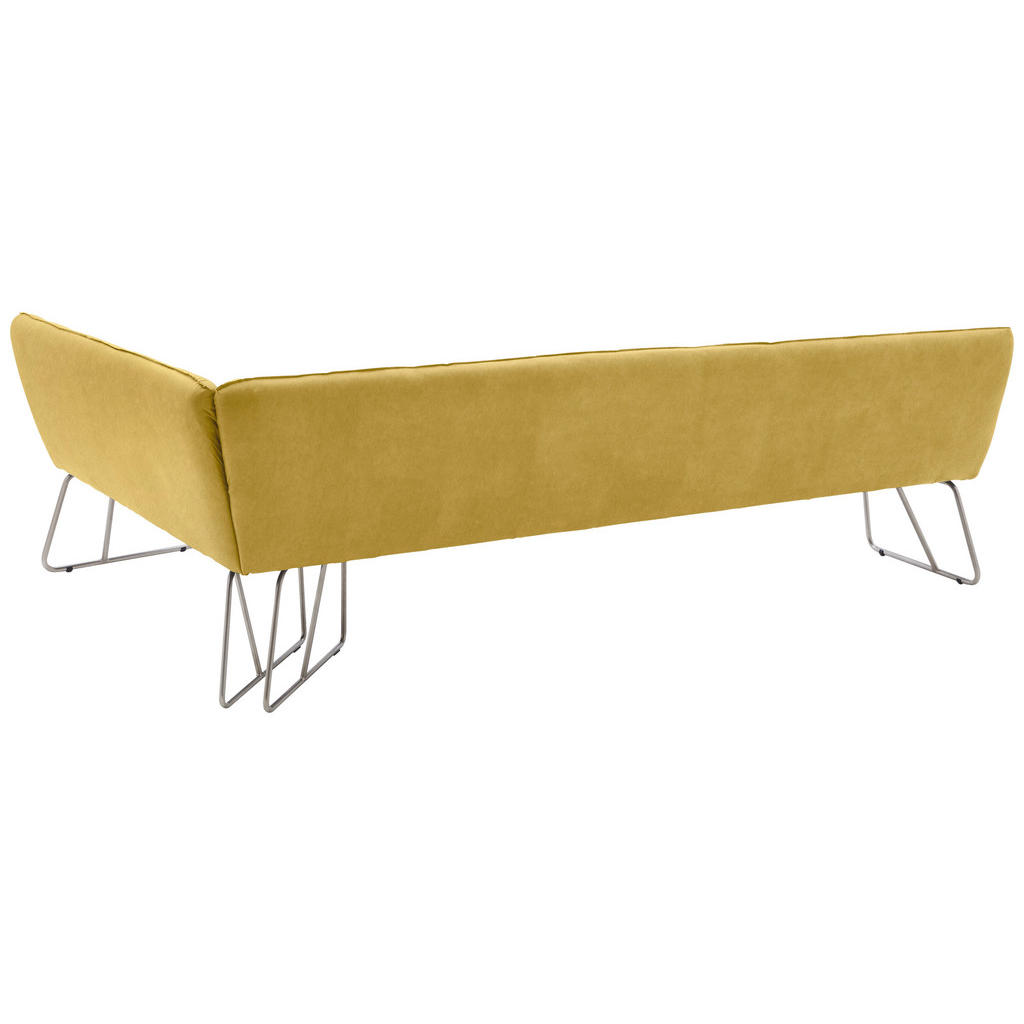 Thumbnail - Dieter Knoll Eckbank, Gelb, Edelstahl, Metall, Textil, 6-7-Sitzer, L-Form, seitenverkehrt montierbar, Eckteil, 284x184 c...