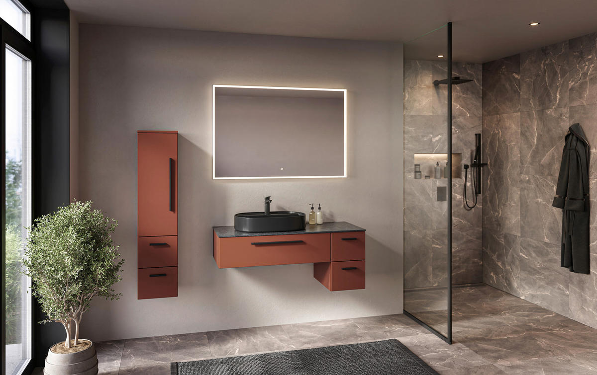 BADEZIMMERSPIEGEL 120/80/4 cm  - KONVENTIONELL, Glas (120/80/4cm) - Belluti