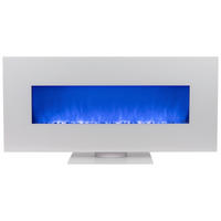 ELEKTROKAMIN - Weiß, Basics, Glas/Metall (128/61/26cm)