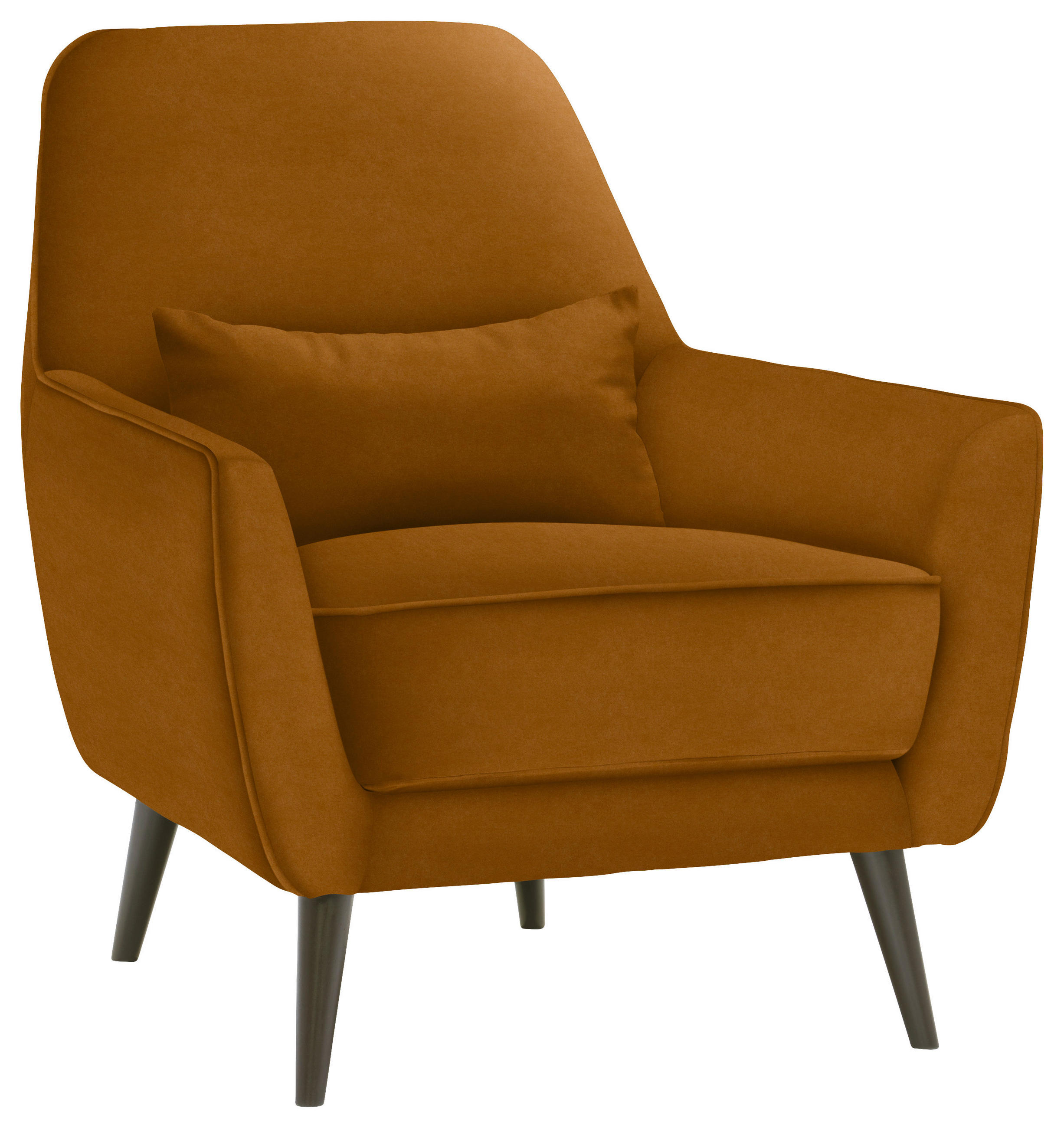 FÅTÖLJ i textil gul  - svart/gul, Modern, trä/textil (77/86/80cm) - MID.YOU