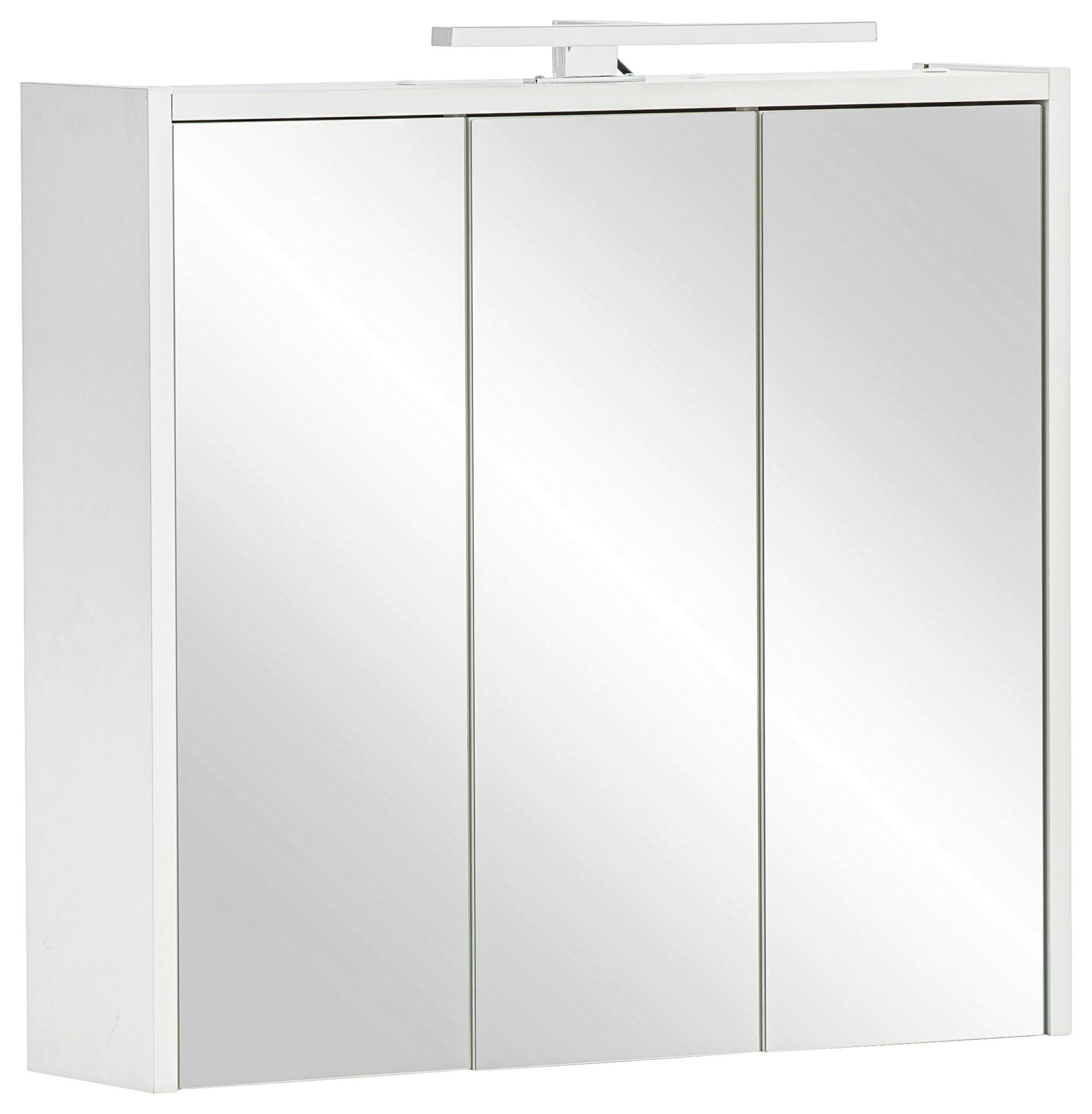 SPIEGELSCHRANK 65/62,7/16 cm  - Weiß, KONVENTIONELL, Glas/Holzwerkstoff (65/62,7/16cm) - Stylife