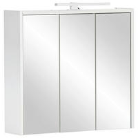 SPIEGELSCHRANK 65/62,7/16 cm  - Weiß, KONVENTIONELL, Glas/Holzwerkstoff (65/62,7/16cm) - Stylife