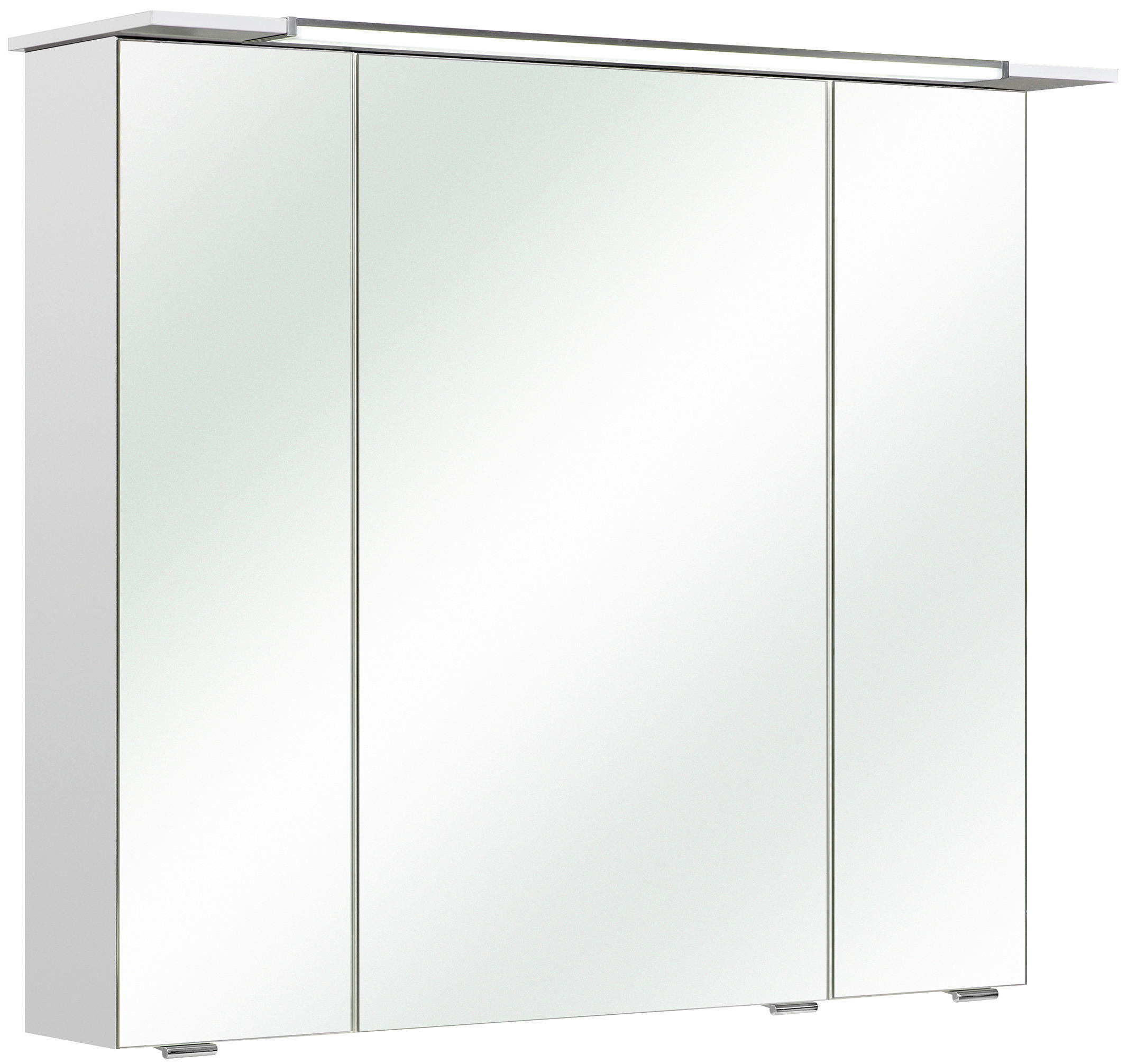 SPIEGELSCHRANK 82/71/16 cm  - Silberfarben/Weiß, KONVENTIONELL, Glas/Holzwerkstoff (82/71/16cm) - Xora