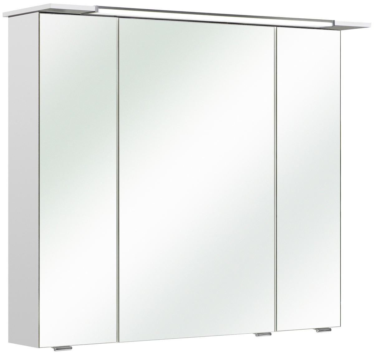 SPIEGELSCHRANK 82/71/16 cm  - Silberfarben/Weiß, KONVENTIONELL, Glas/Holzwerkstoff (82/71/16cm) - Xora