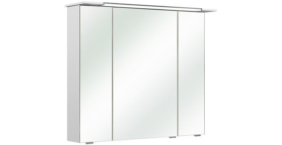 SPIEGELSCHRANK 82/71/16 cm  - Silberfarben/Weiß, KONVENTIONELL, Glas/Holzwerkstoff (82/71/16cm) - Xora