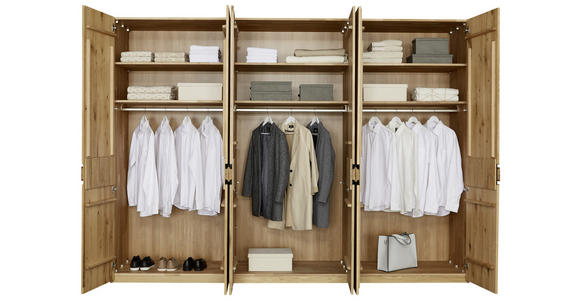 DREHTÜRENSCHRANK in Eichefarben, Dunkelbraun - Eichefarben/Dunkelbraun, Natur, Holz (301,9/223,3/61,9cm) - Valnatura