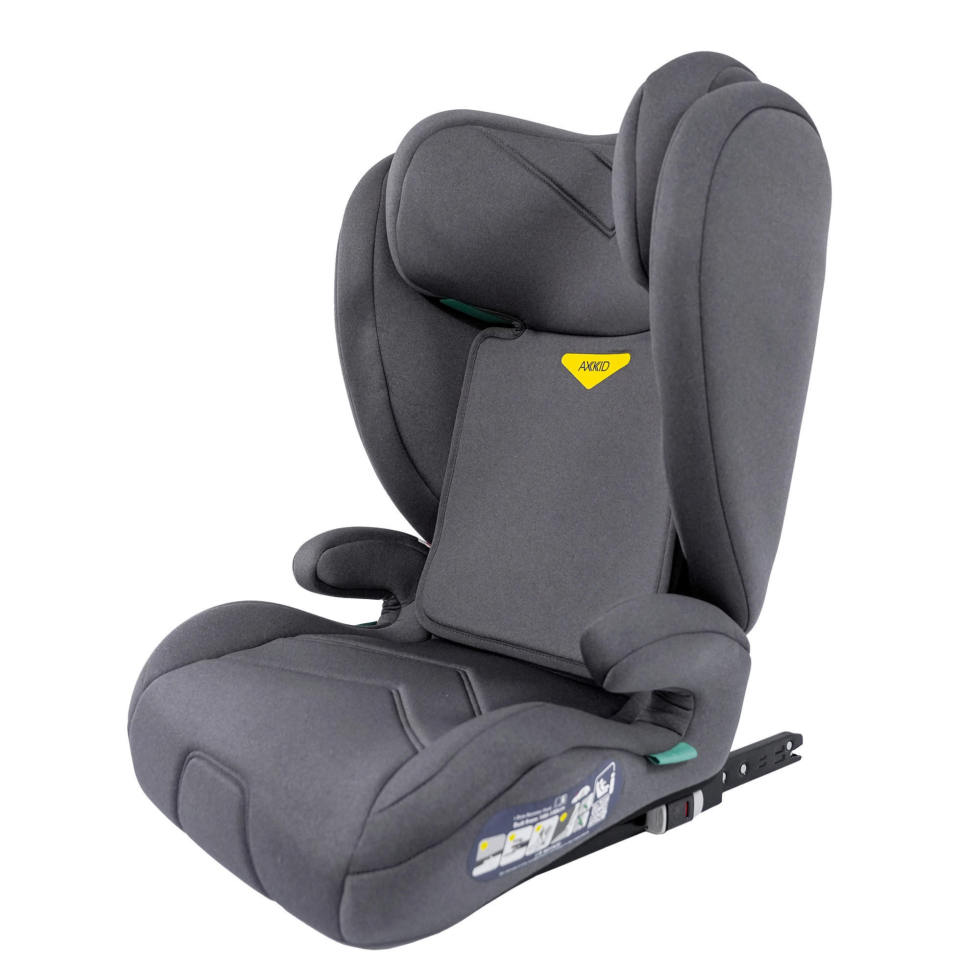 KINDERAUTOSITZ BOOSTKID GRANITE MELANGE  - Grau, LIFESTYLE, Kunststoff/Metall (44/61/37cm) - Axkid