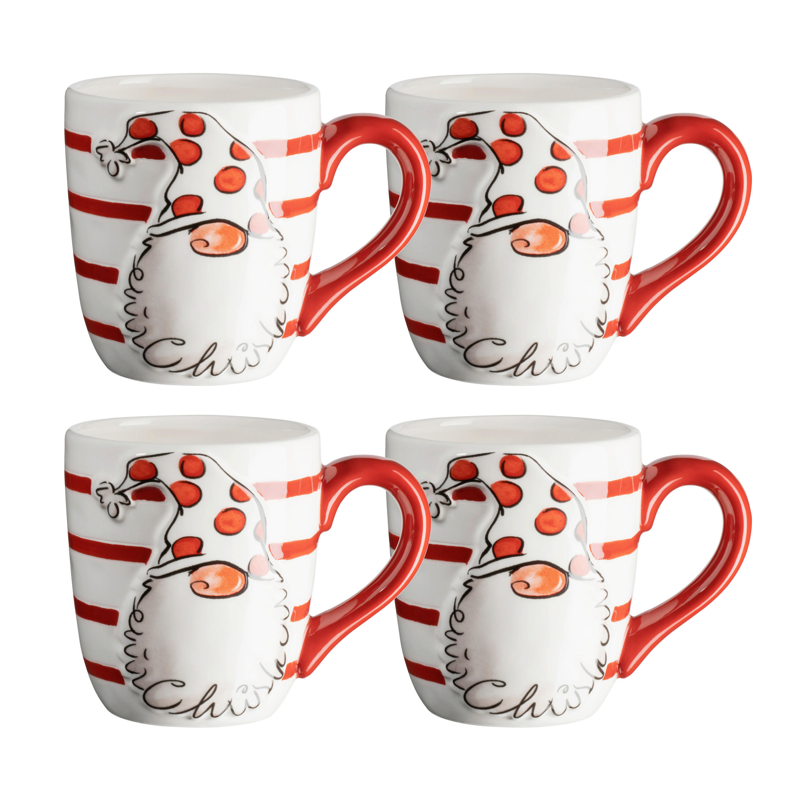 Mäser Kaffeebecherset Weihnachtswichtel Grau, Rot, Weiß 8.5 cm