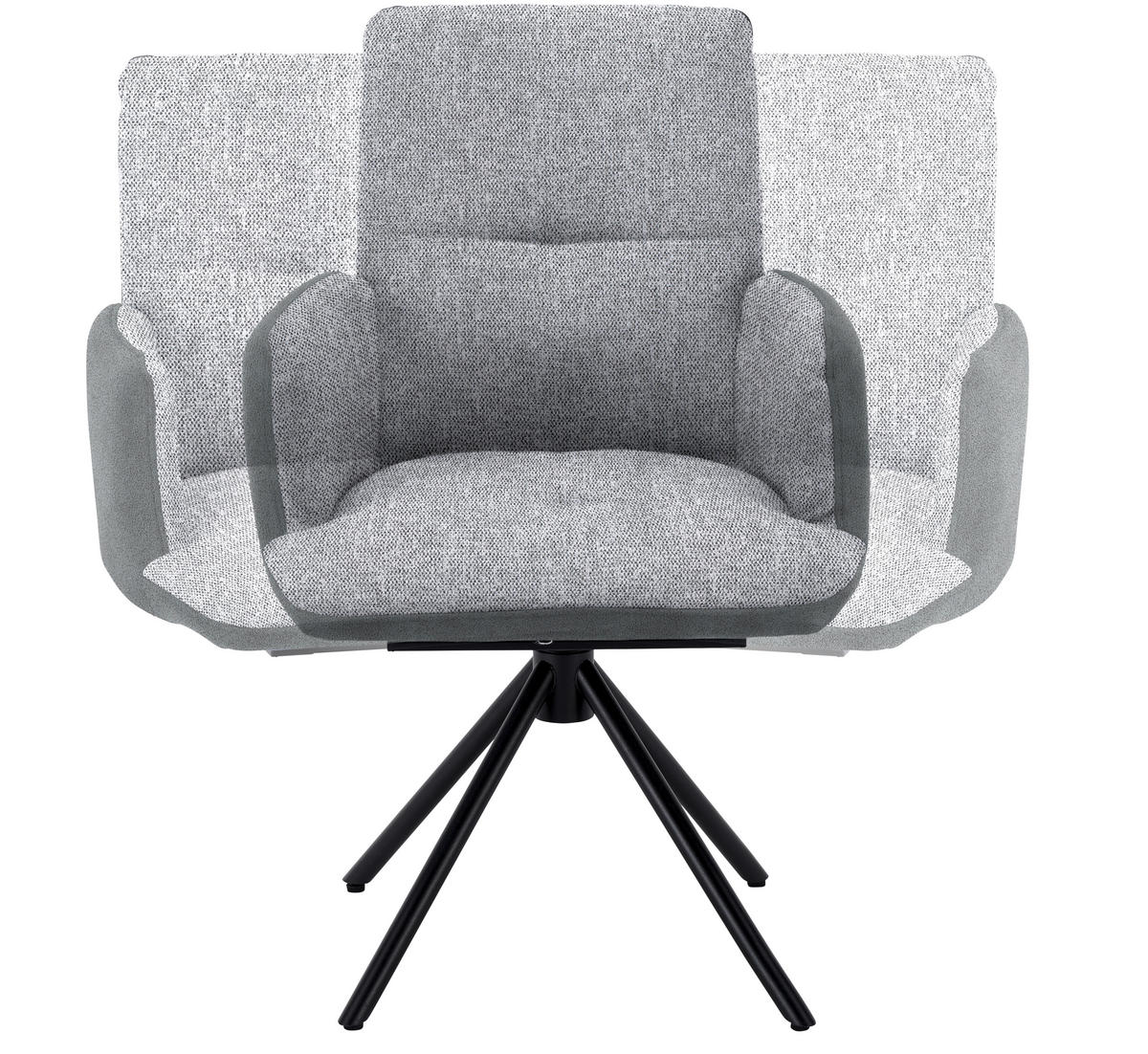 ARMLEHNSTUHL  in Stahl Flachgewebe  - Blau/Dunkelgrau, Design, Textil/Metall (58/91/62cm) - Dieter Knoll