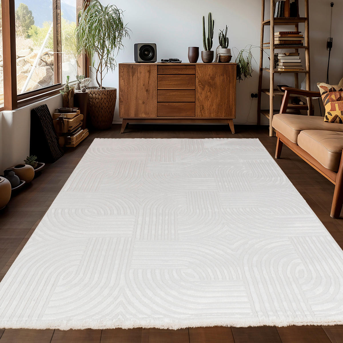 WEBTEPPICH 80/150 cm Sahara Creme  - Creme, Design, Textil (80/150cm) - Novel