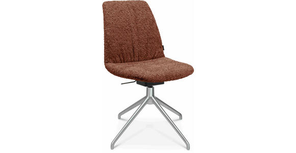 STUHL in Aluminium Bouclé Metall, Textil - Alufarben/Kupferfarben, Design, Textil/Metall (46/81,5-84,5/55cm) - Johann Jakob