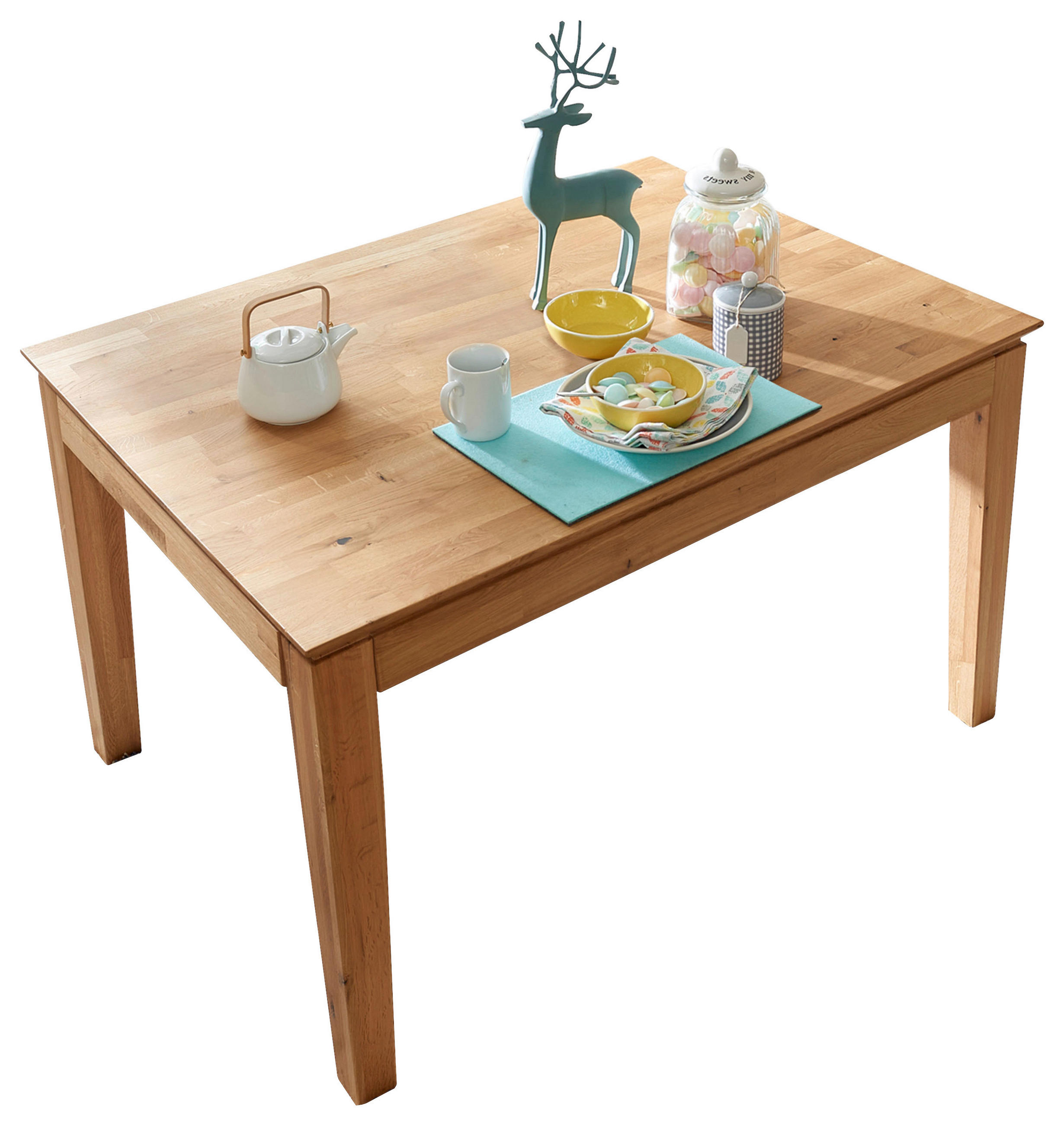 ESSTISCH in Holz 120/80/75 cm  - Braun, Natur, Holz (120/80/75cm) - Livetastic