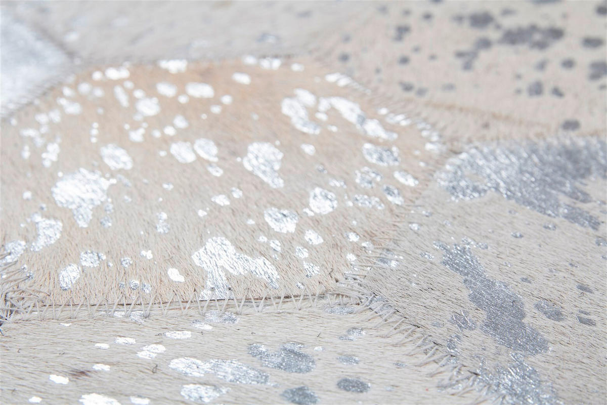 FLACHWEBETEPPICH 80/150 cm Spark 210 Grau / Silber Grau, Silberfarben  - Silberfarben/Grau, Design, Leder/Textil (80/150cm) - Novel