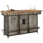 BAR Mangoholz Hartholz Anthrazit, Grau - Anthrazit/Grau, Trend, Holz/Metall (168/103/55cm) - Landscape