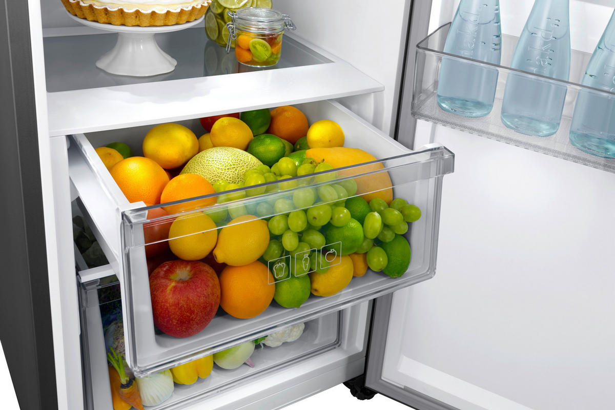 KÜHLSCHRANK 59,5/186/64,4 cm RR39C7BH6S9/EG  - Edelstahlfarben, Basics, Glas/Kunststoff (59,5/186/64,4cm) - Samsung