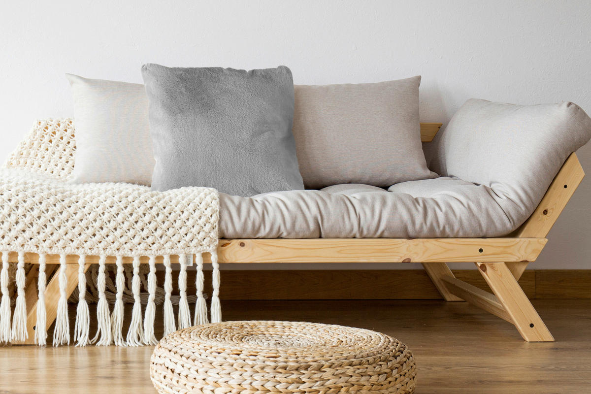 KOŽEŠINOVÝ POLŠTÁŘ 48/48 cm - Moderní (48/48cm) - Kayoom