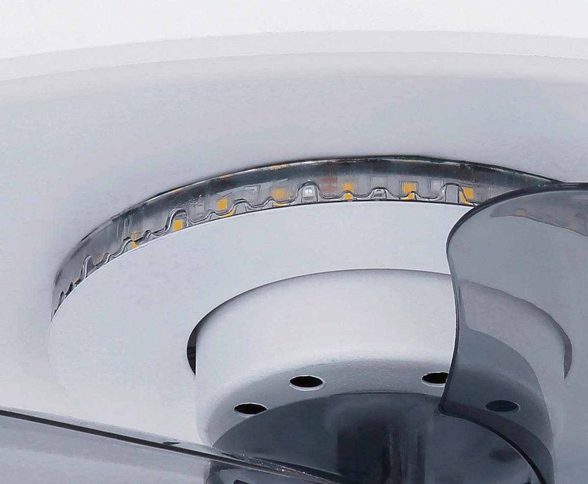 Deckenleuchte mit Ventilator 45/13 cm   - Opal/Weiß, Basics, Kunststoff/Metall (45/13cm) - Globo